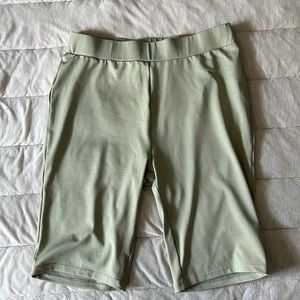 Sage green athletic shorts